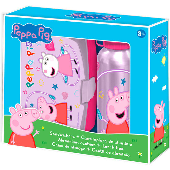 SANDWICHERA + CANTIMPLORA ALUMINIO PEPPA PIG 500ML image 1