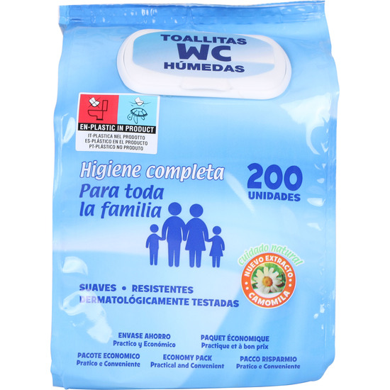 FAMILY WC WIPES, 200UNTS image 1