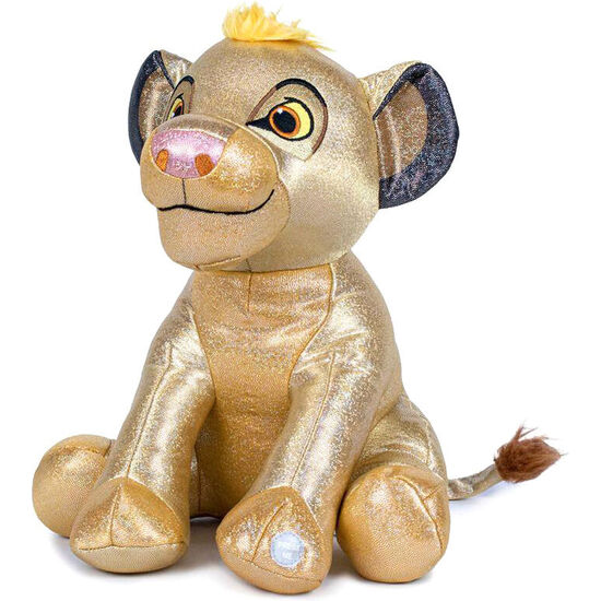 PELUCHE SIMBA EL REY LEON GLITTER 100TH ANNIVERSARY DISNEY 28CM image 0