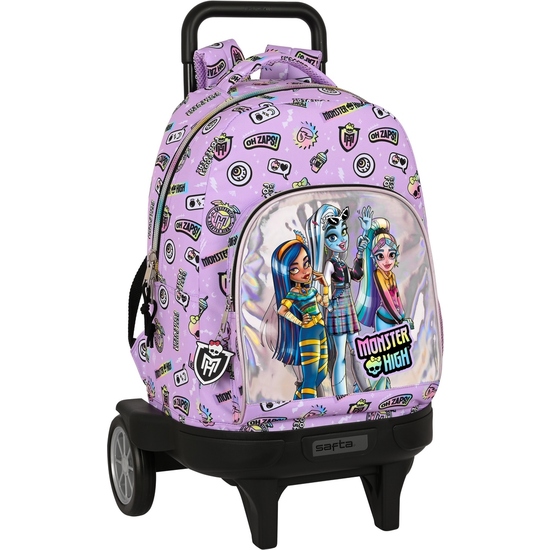 MOCHILA GDE. C/RUEDAS COMPACT EVOL. EXT. MONSTER HIGH "BEST BOOS" image 0