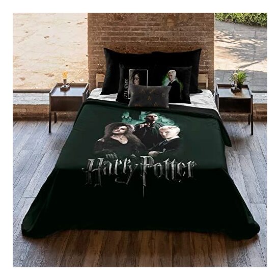 FUNDA NÓRDICA MICROSATÉN MODELO DEATH EATERS PARA CAMA DE 80 (140X200 CM.) image 0