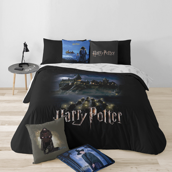 FUNDA NÓRDICA MICROSATÉN MODELO GO TO HOGWARTS PARA CAMA DE 80 (140X200 CM.) image 0