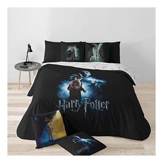 FUNDA NÓRDICA MICROSATÉN MODELO HARRY POTTER VS VOLDEMORT PARA CAMA DE 80 (140X200 CM.) image 0