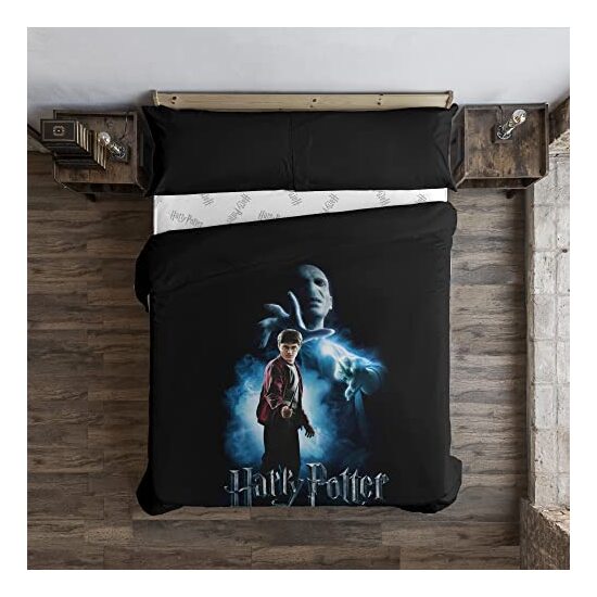 FUNDA NÓRDICA MICROSATÉN MODELO HARRY POTTER VS VOLDEMORT PARA CAMA DE 80 (140X200 CM.) image 1