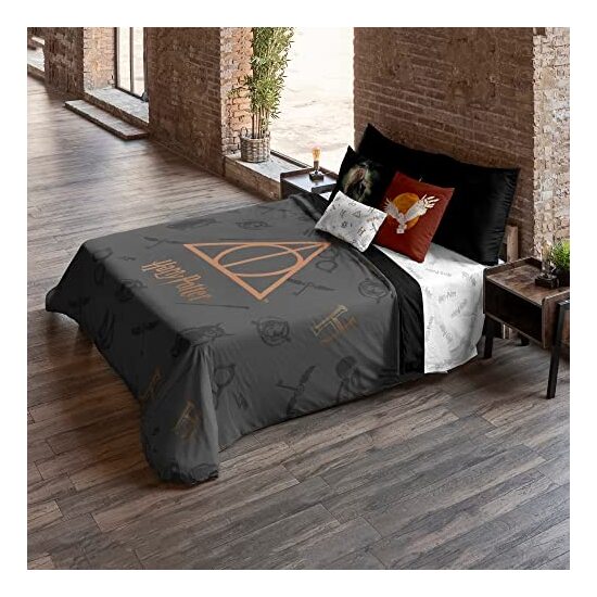 FUNDA NÓRDICA MICROSATÉN MODELO DEATHLY HALLOWS PARA CAMA DE 105 (180X220 CM) image 3