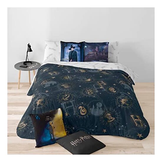 FUNDA NÓRDICA MICROSATÉN MODELO HPOTTER GOLD PARA CAMA DE 80 (140X200 CM.) image 3