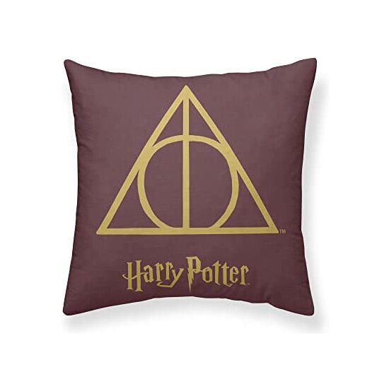 FUNDA ALMOHADA MICROSATÉN DEATHLY HALLOWS BURDEOS A 65X65 HARRY POTTER image 0