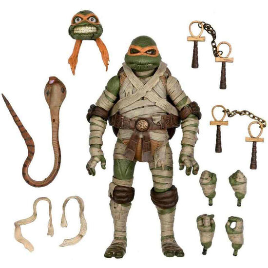 FIGURA ULTIMATE MICHELANGELO AS THE MUMMY LAS TORTUGAS NINJA 18CM image 0