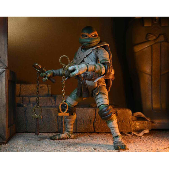 FIGURA ULTIMATE MICHELANGELO AS THE MUMMY LAS TORTUGAS NINJA 18CM image 2