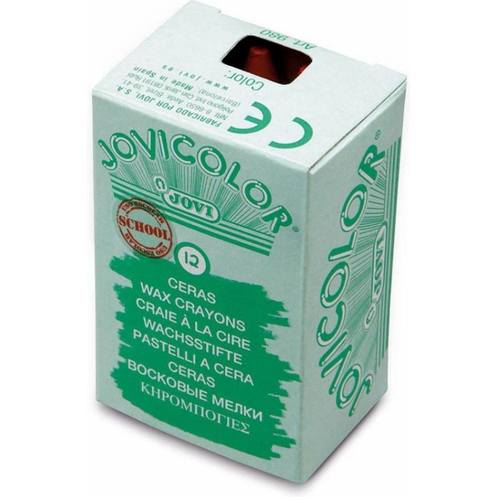 CAJA 12 CERAS BLANDAS JOVICOLOR ROJO image 0