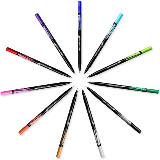 BOLSA 10 ROTULADORES COLORES BIC INTENSITY PUNTA FINA image 1