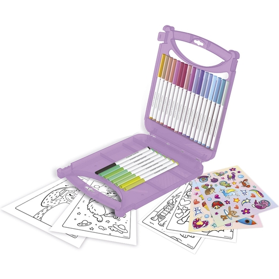 CRAYOLA MALETÍN 65 ROTULADORES PASTEL LAVABLES CON ACCESORIOS image 1
