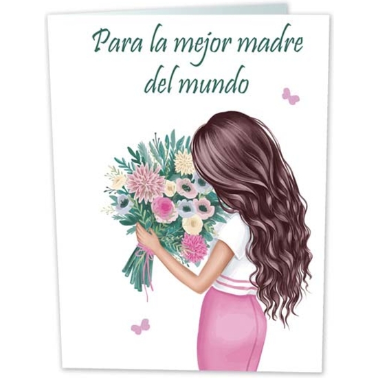 TARJETA SÚPER MAMÁ GRANDE 24X35 CM SON SOBRE image 0
