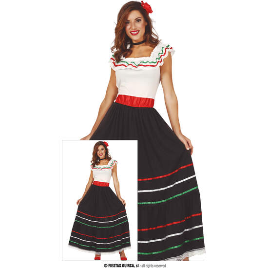 DISFRAZ ADULTA MEJICANA TALLA M 38-40 image 0
