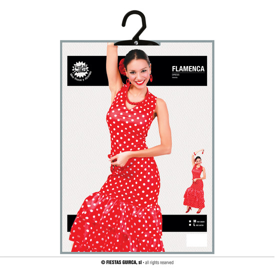 DISFRAZ ADULTA FLAMENCA TALLA 42-44 CM image 4