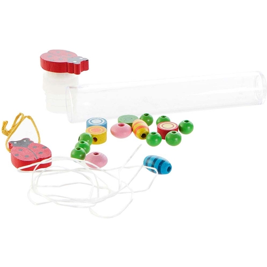 BOTE ABALORIOS MADERA PARA PULSERAS Y COLLARES image 1