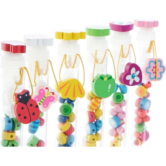 BOTE ABALORIOS MADERA PARA PULSERAS Y COLLARES image 2