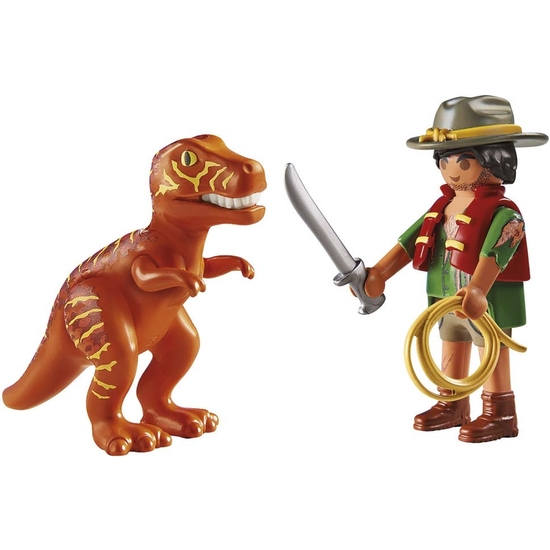 PLAYMOBIL DUOPACK AVENTURERO CON T-REX image 1