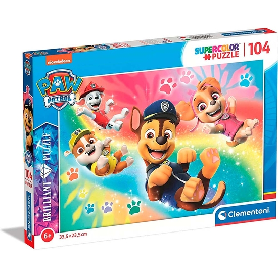 PATRULLA CANINA PUZZLE 104 PIEZAS HOLOGRÁFICO BRILLANTE image 0
