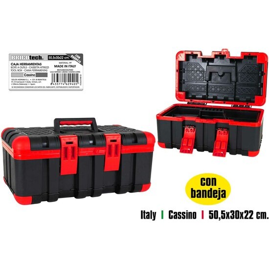 PLASTIC TOOL BOX W/TRY CASSINO image 0