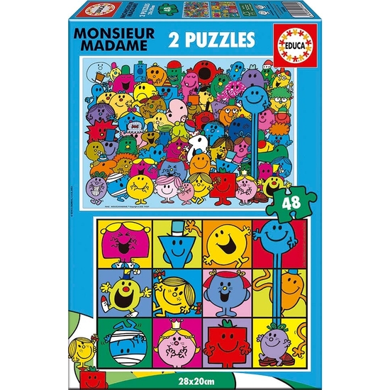 MONSIEUR MADAME PUZZLE DOBLE 2X48 PIEZAS image 0