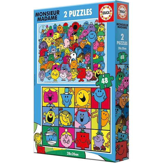 MONSIEUR MADAME PUZZLE DOBLE 2X48 PIEZAS image 2