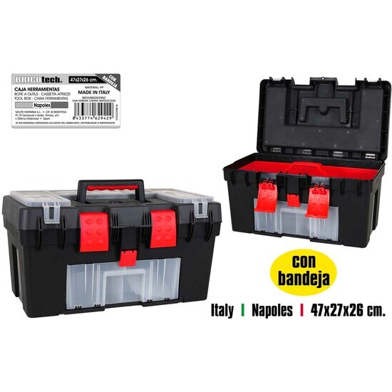 PLASTIC TOOL BOX W/TRY NAPOLES image 0