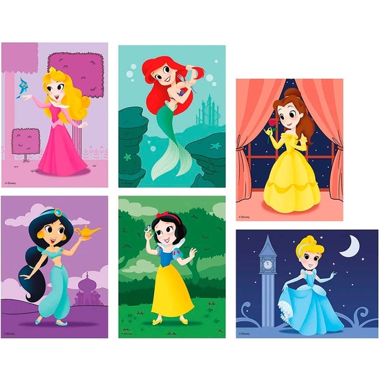 PRINCESAS DISNEY ROMPECABEZAS 12 CUBOS ECO image 1
