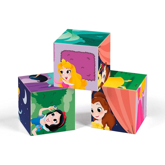 PRINCESAS DISNEY ROMPECABEZAS 12 CUBOS ECO image 3