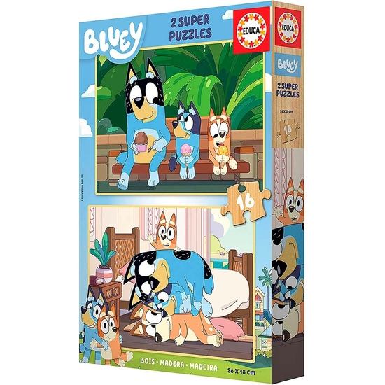 BLUEY PUZZLE DOBLE 2X16 PIEZAS MADERA image 2