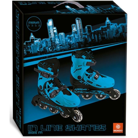 PATINES EN LÍNEA SKATE AZUL TALLA 33-36 image 1