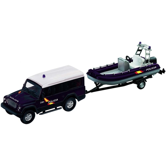SET COCHE Y LANCHA FUERZAS SEGURIDAD 25 CM image 2