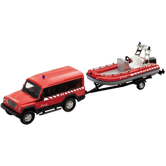 SET COCHE Y LANCHA FUERZAS SEGURIDAD 25 CM image 3