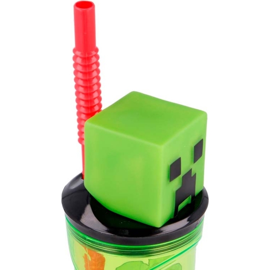 MINECRAFT VASO PAJITA FIGURA 3D 360 ML image 2