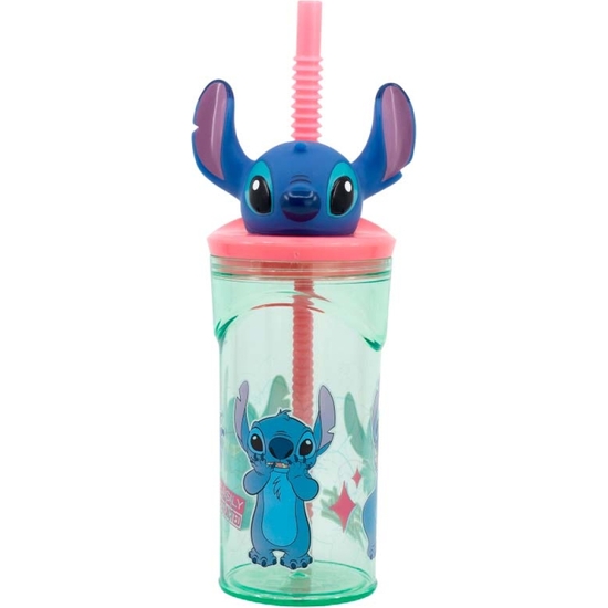 STITCH VASO PAJITA FIGURA 3D 360 ML image 0