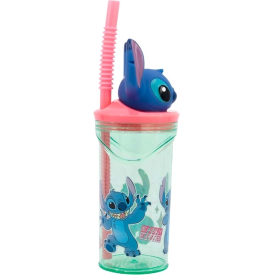 STITCH VASO PAJITA FIGURA 3D 360 ML image 1