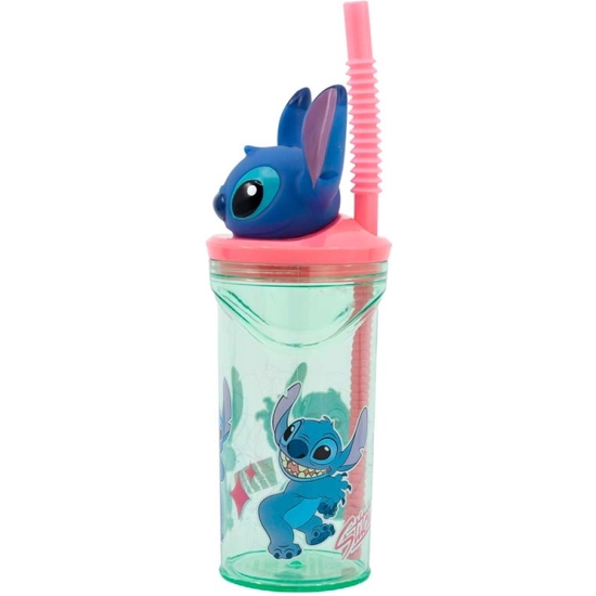 STITCH VASO PAJITA FIGURA 3D 360 ML image 2