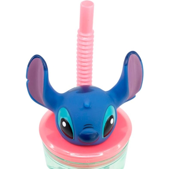 STITCH VASO PAJITA FIGURA 3D 360 ML image 3