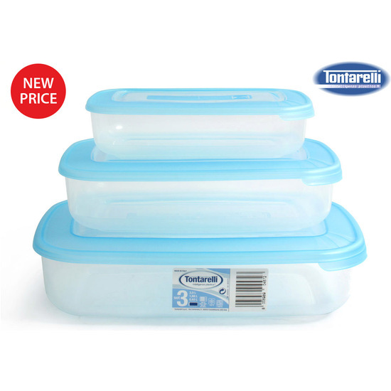 SET 3 FOOD CONTAIN 3L/2L/1L FAMILY T/BLU image 0