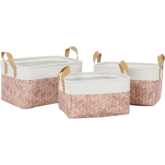 SET 3 CESTAS FORRADA CON ASAS 36X36X20 image 0