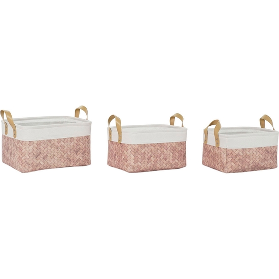 SET 3 CESTAS FORRADA CON ASAS 36X36X20 image 1