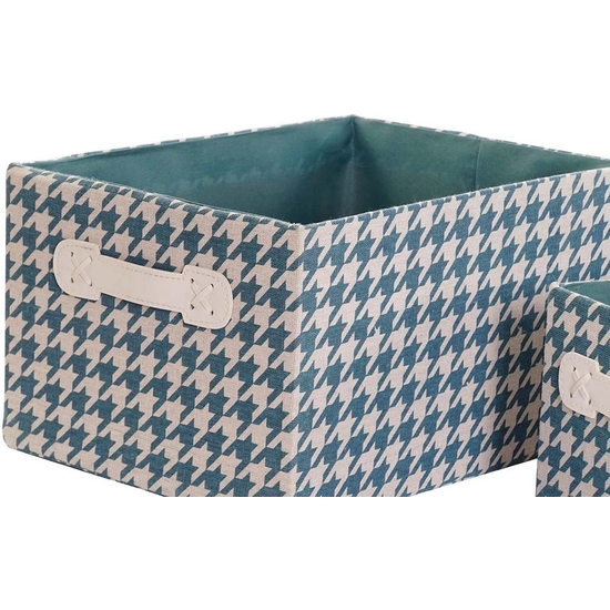 SET 3 CESTAS ALMACENAJE PATA GALLO 3 COLORES 32X24X18 image 4