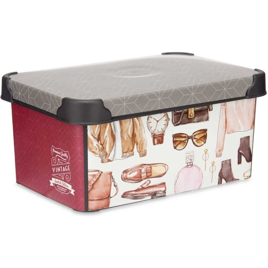CAJA ALMACENAJE PLASTICO VINTAGE 29 X 19 X 13,5 CM. image 0
