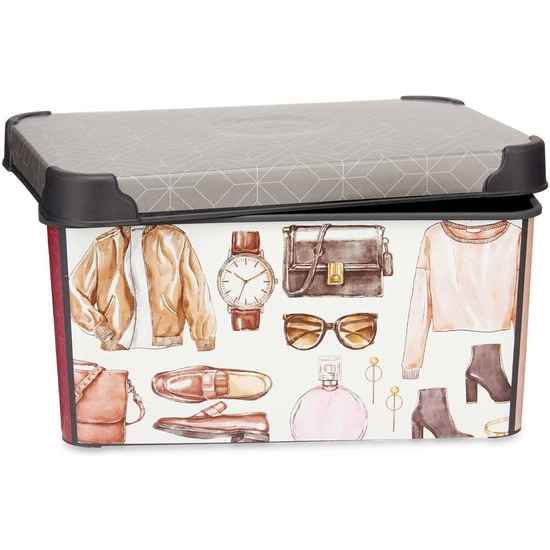 CAJA ALMACENAJE PLASTICO VINTAGE 29 X 19 X 13,5 CM. image 1