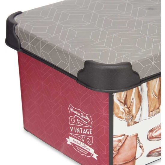 CAJA ALMACENAJE PLASTICO VINTAGE 29 X 19 X 13,5 CM. image 2