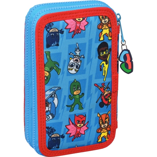 PLUMIER DOBLE PQÑO 28 PCS PJMASKS image 1