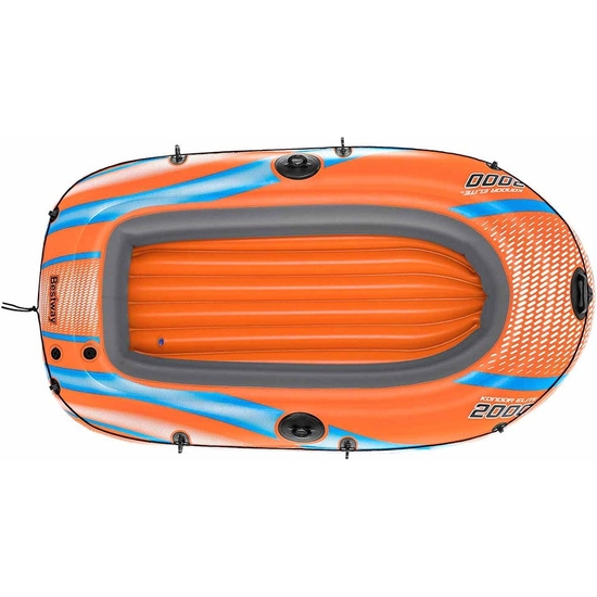 BARCA HINCHABLE CON REMOS E HINCHADOR BESTWAY 196 X 106 image 0