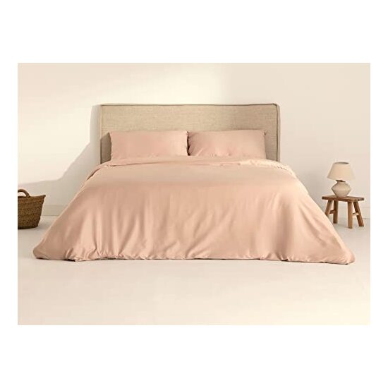 FUNDA NÓRDICA SATÉN 300 HILOS PINK PARA CAMA DE 90 ( 155X220 CM.) image 1