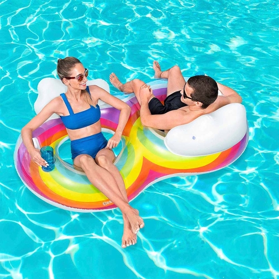 HINCHABLE FLOTADOR DOBLE CON RESPALDO BESTWAY 186 X 116 image 2