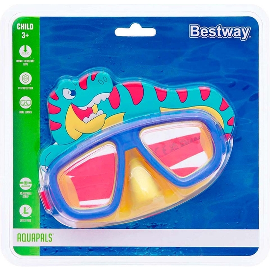 MÁSCARA GAFAS BUCEO INFANTIL BESTWAY 3-6 AÑOS 3 MODELOS DE ANIMALES image 1